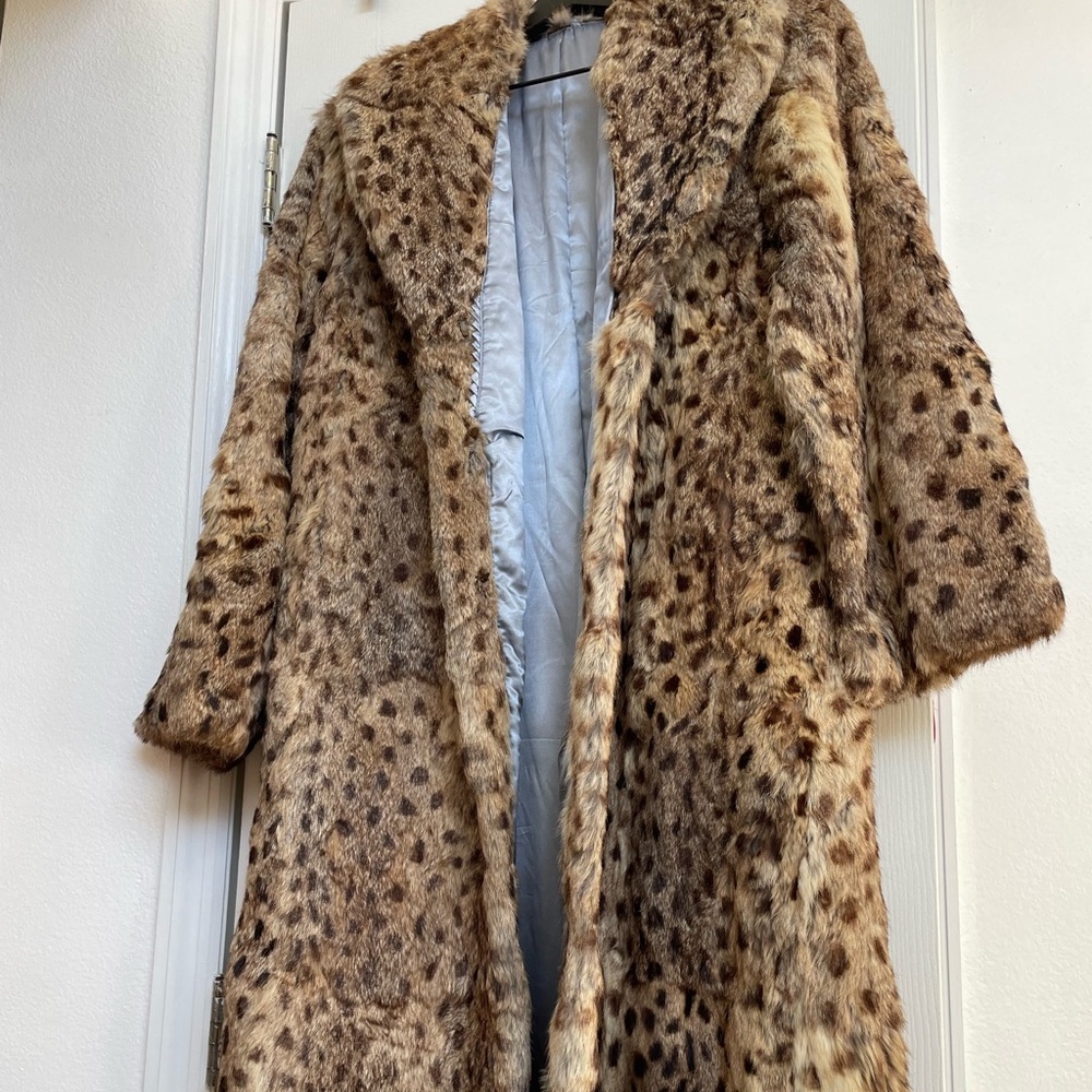 Vintage 70s ocelot fur coat